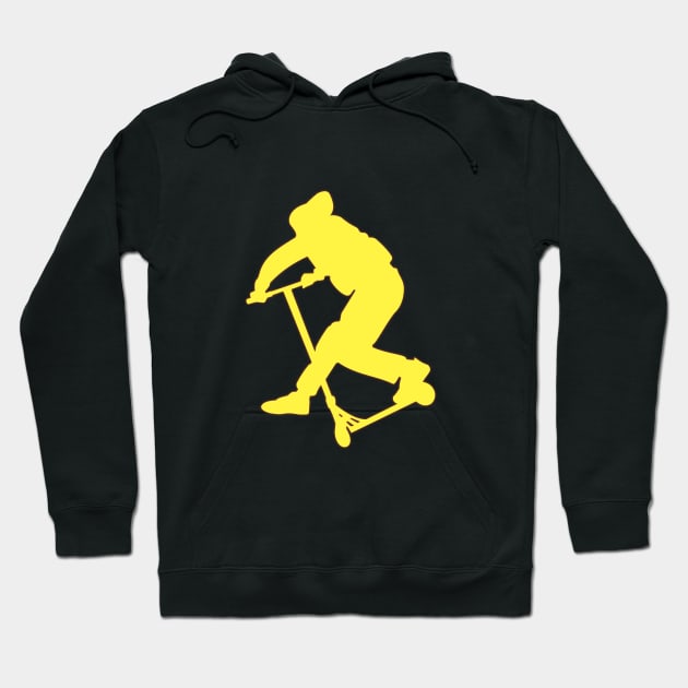 Stunt scooter boy CANCAN yellow Hoodie by stuntscooter